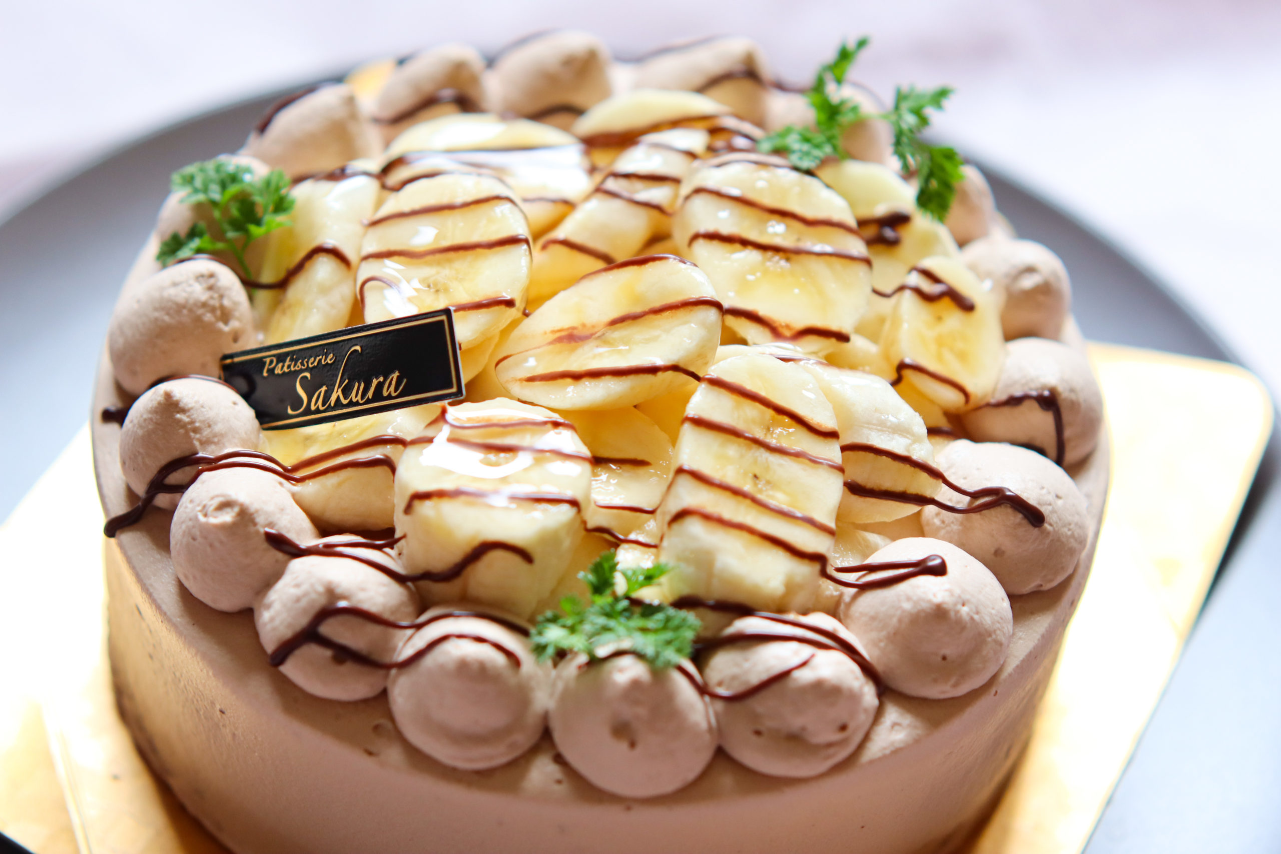 バナナ デコレーションケーキ