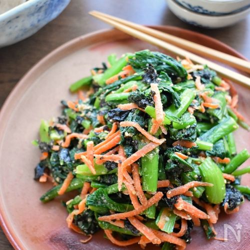 簡単ナムル！小松菜&人参&しめじの3兄弟