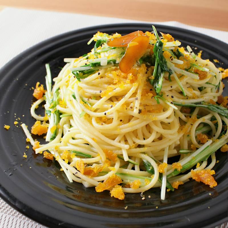 きのこの漬物のパスタ