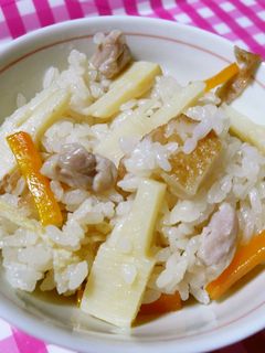 たけのこ鶏肉の炊き込みご飯✾