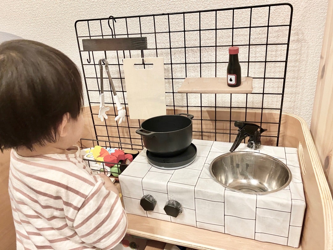 100均の材料で作れる！段ボールキッチンの作り方フルイク