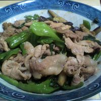 豚肉とピーマンの中華風トマト炒め