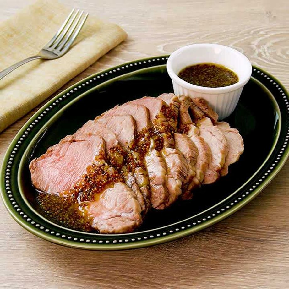 豚ヒレ肉のソテー☆粒マスタードソース❗柔旨効果の酒