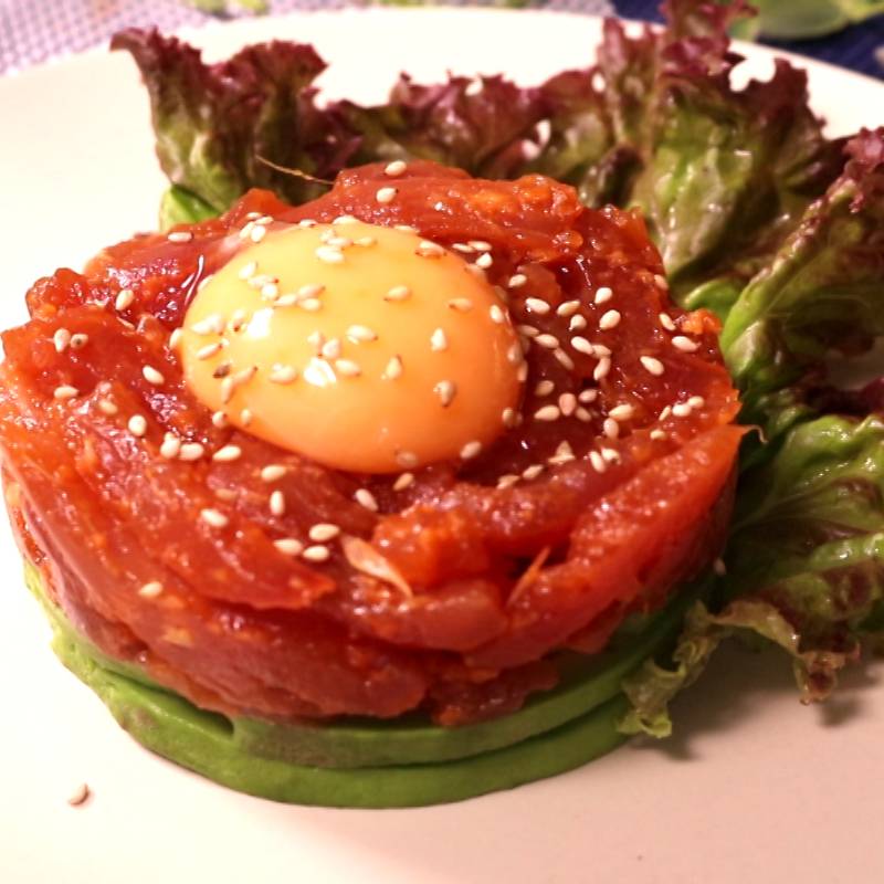 5分で挑戦 アボカドとマグロのユッケ丼の作り方21時の自分めし vol.31 火を使わない- YouTube