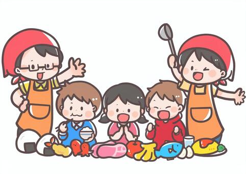 いただきますのイラスト 男性