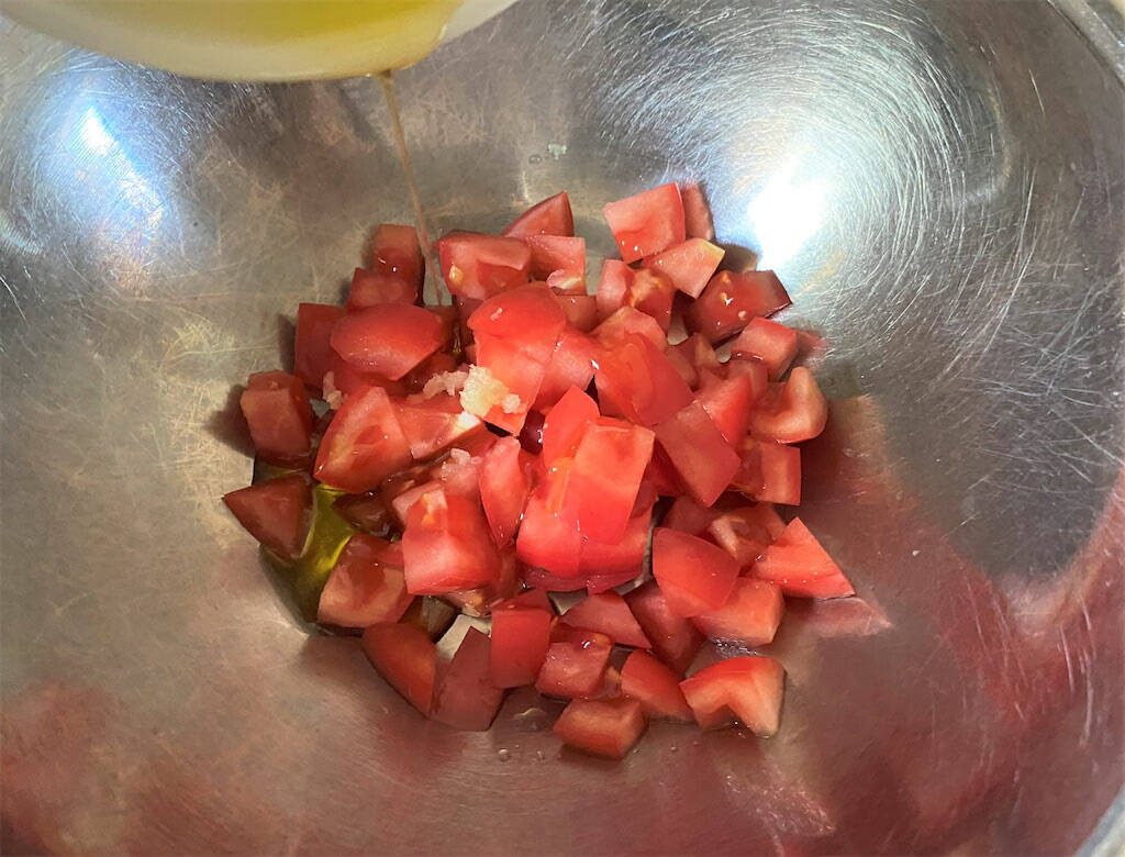 トマトときゅうりのさっぱり梅そうめん