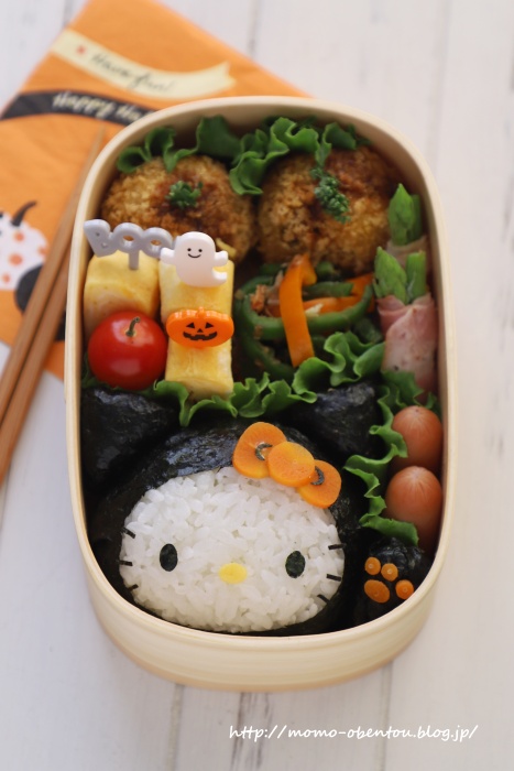 梅雨デコ弁＊レインコートの女の子♪