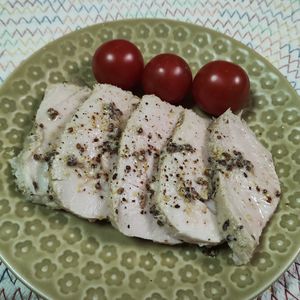 湯煎でローストポーク