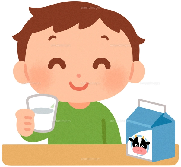 給食の牛乳のイラスト - ONWAイラスト