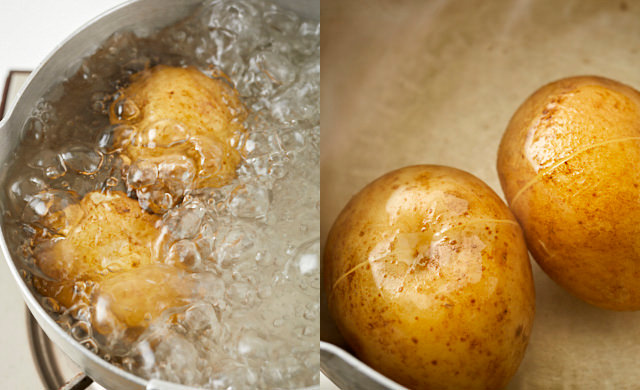 時間短縮！ じゃがいもの茹で方 切って茹でる方法Shorts