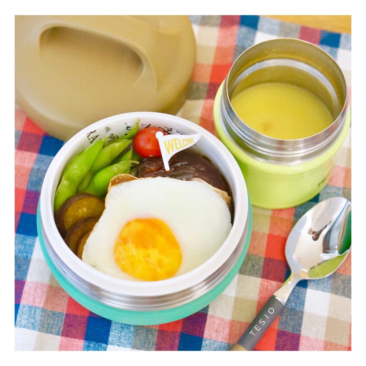 あきちゃんちのラララ♪お弁当♪カフェ丼ランチであったか野菜たっぷり天津丼でお弁当編楽しく♪楽チン♪大笑い♪ラララ♪お弁当♪パパや長男 社会人 の毎日のお弁当&ごはんのレシピ