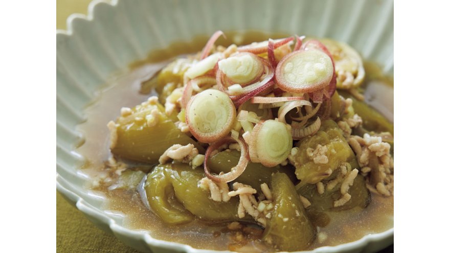 かぼちゃと茄子のそぼろ煮