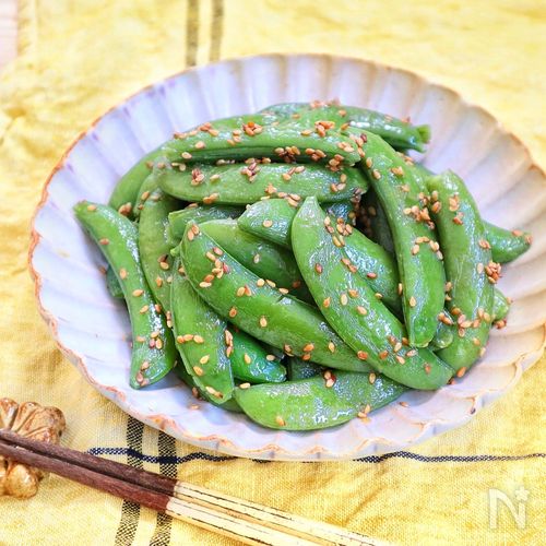 レンジで90秒♡スナップエンドウ蒸し