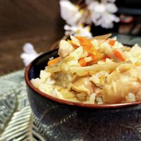 ひじきとミックスベジタブルの炊き込みご飯