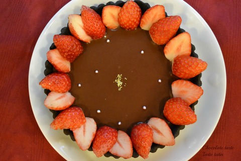 生チョコタルトいちご盛り付け方TikTok