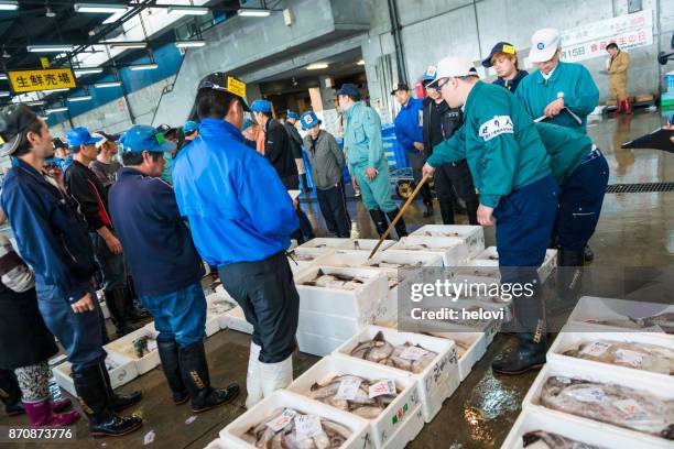 魚屋の女性：イラスト無料