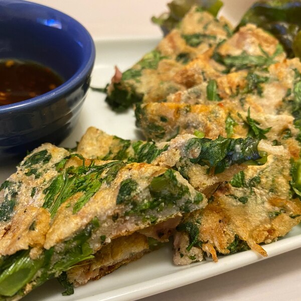 おからとニラのキムチチヂミ