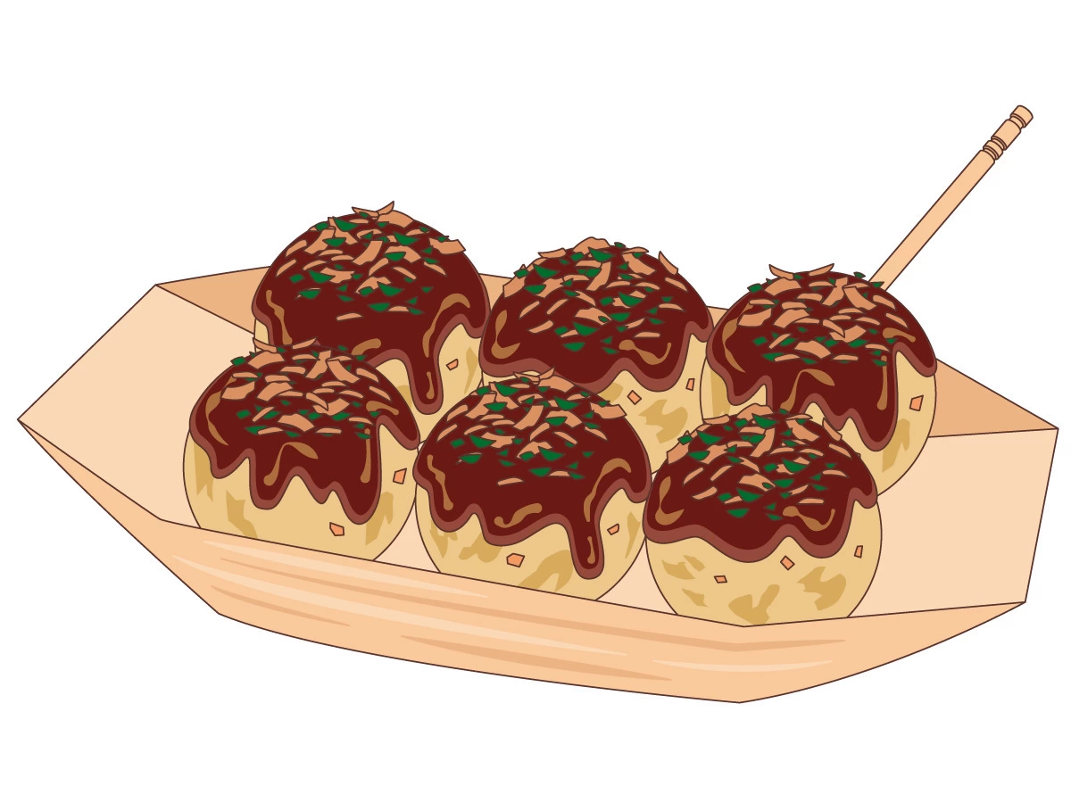 たこ焼きの無料イラストフリーイラスト素材集 ジャパクリップ