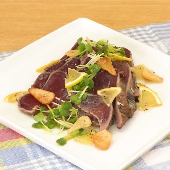 カツオのたたきでアレンジつまみ3品