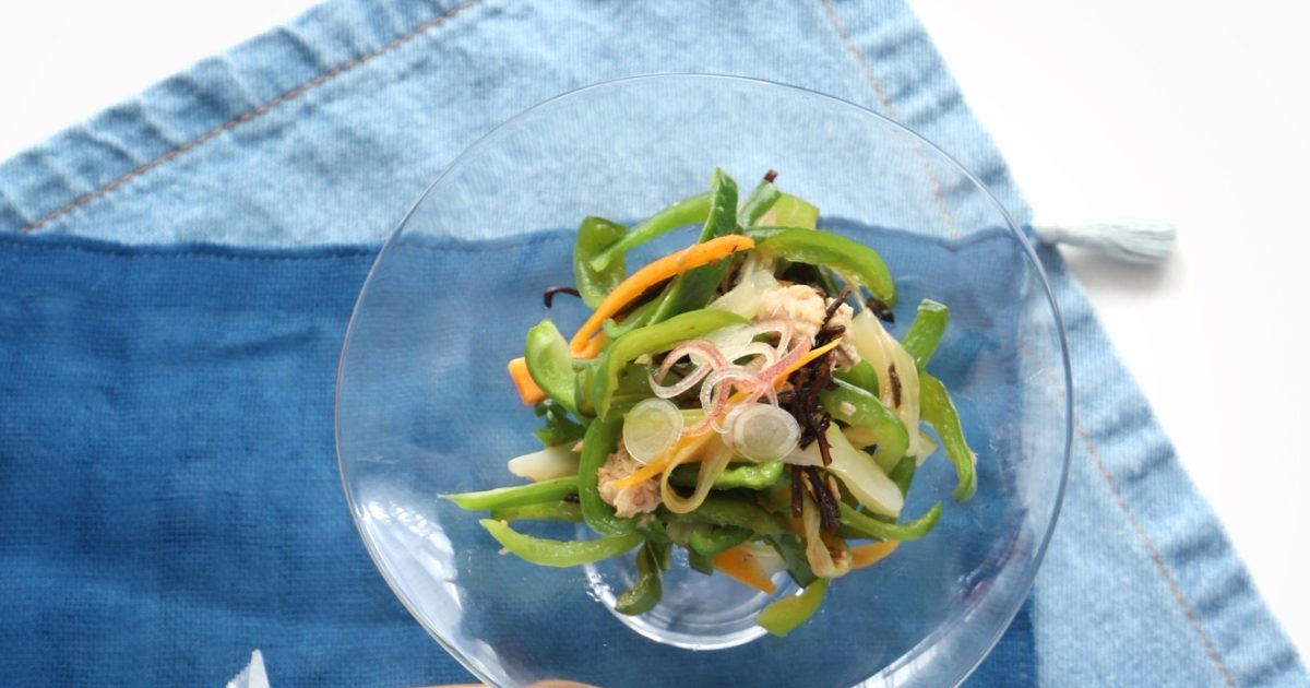 塩こんぶで無限ピーマン