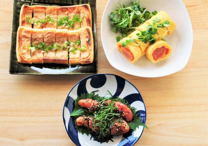 明太子と大葉のバター醬油パスタ