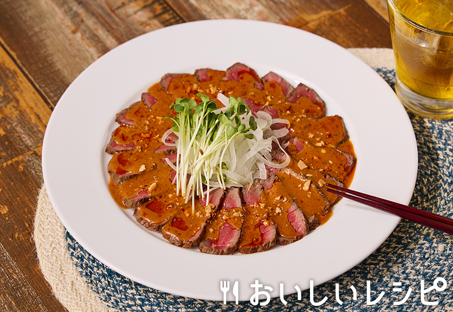 フライパンローストビーフ2種のソース