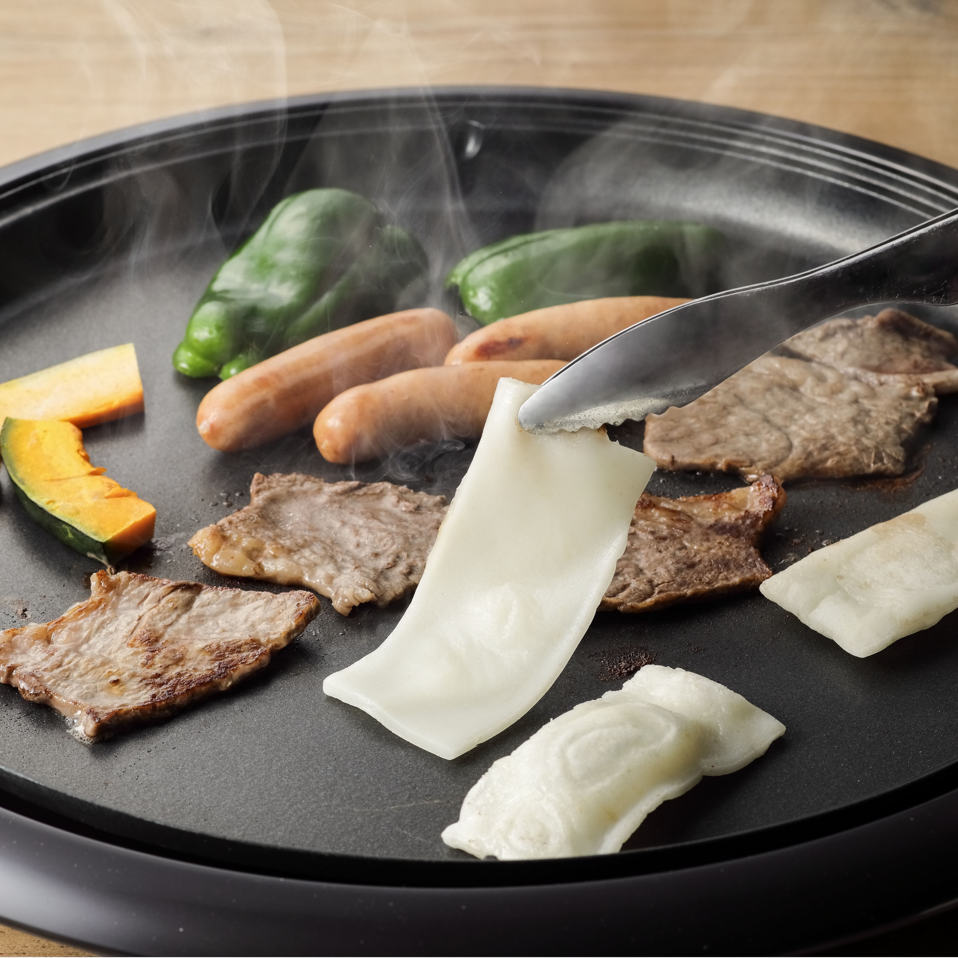 ホットプレートで簡単鉄板焼き