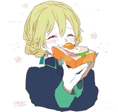 美味しそうに食事をする人 女性 のイラスト – フリーイラスト素材集 KuKuKeKe