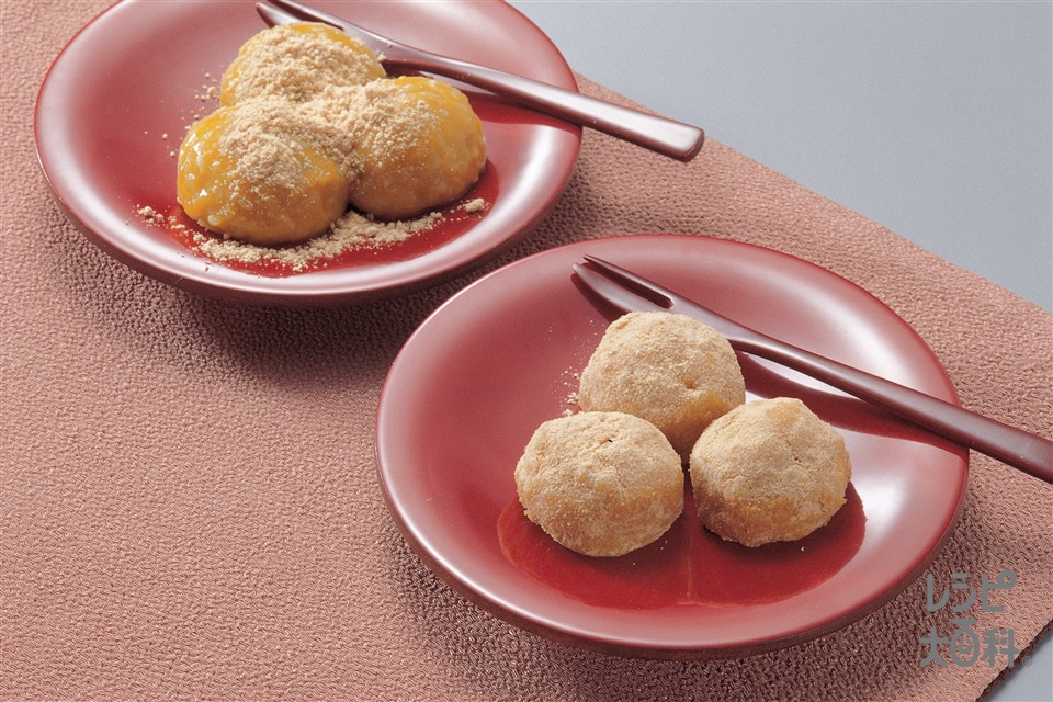 かぼちゃ団子 みそマヨのせ