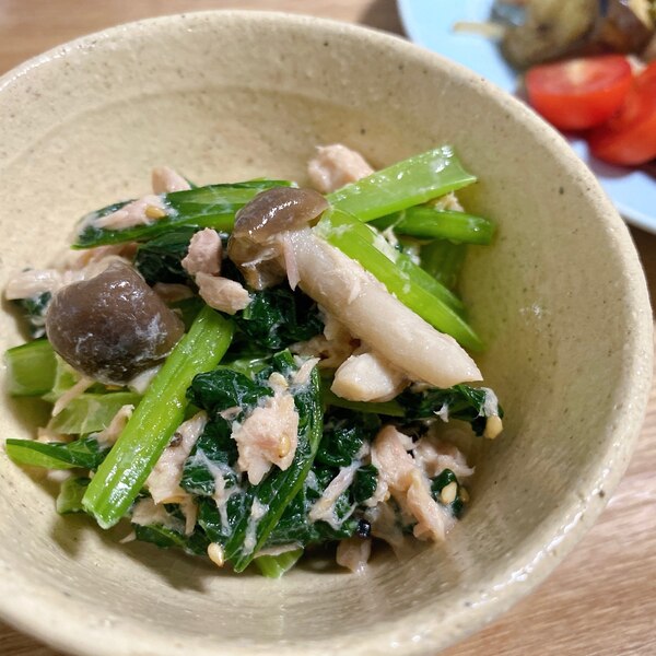 小松菜とツナの胡麻マヨネーズ和え