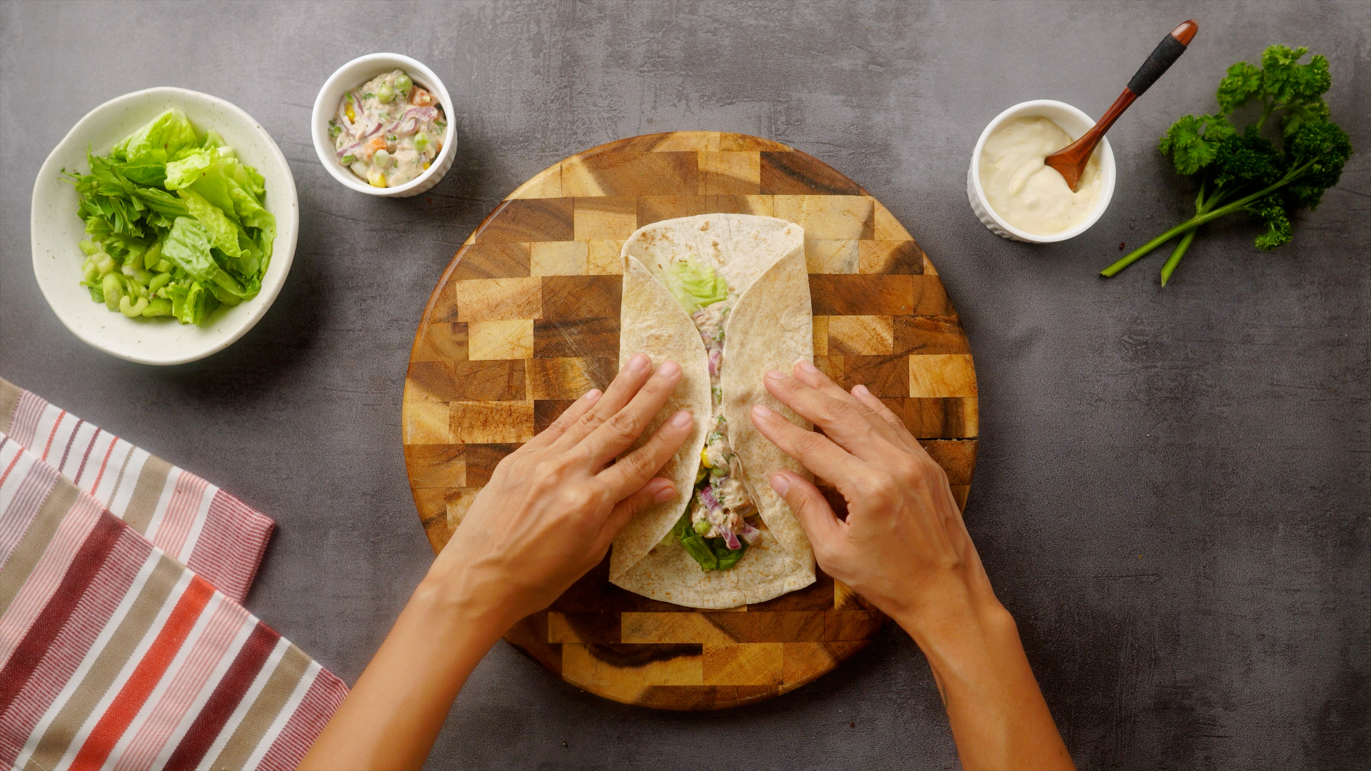 ザクザクチキンのトルティーヤ