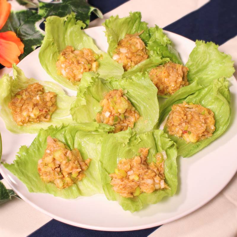 ピリッと柚子胡椒風味がいい！レタスとツナの爽やかレモンサラダ