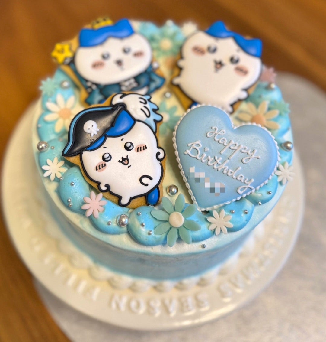 フルオーダーケーキ4号サイズ ちいかわケーキ🍰 ご予約ありがとうございました🌼 ケーキのご予約は公式ラインで承っております。 ケーキのご予約は3日前までにお願いいたします。尚、キャラクタークッキーのみ1週間お時間いただいております。オーダーケーキ