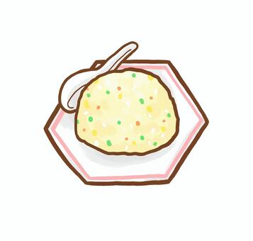 ごはんのかわいいイラスト 白ご飯- イラストくん