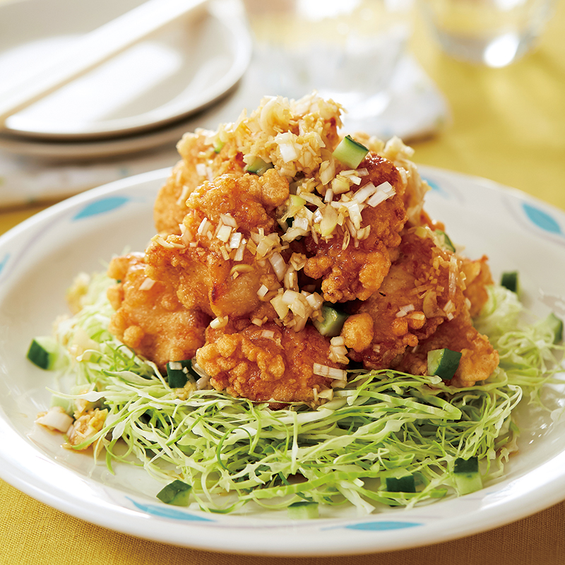 油大さじ１！鶏胸肉油淋鶏 ユーリンチー