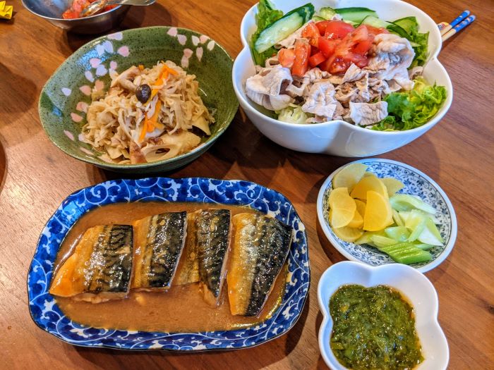 さば味噌レンジ蒸し