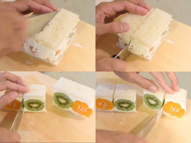 萌え断”フルーツサンドを作るときのコツ。並べ方・切り方を手順を追ってご紹介ハウジーマガジン