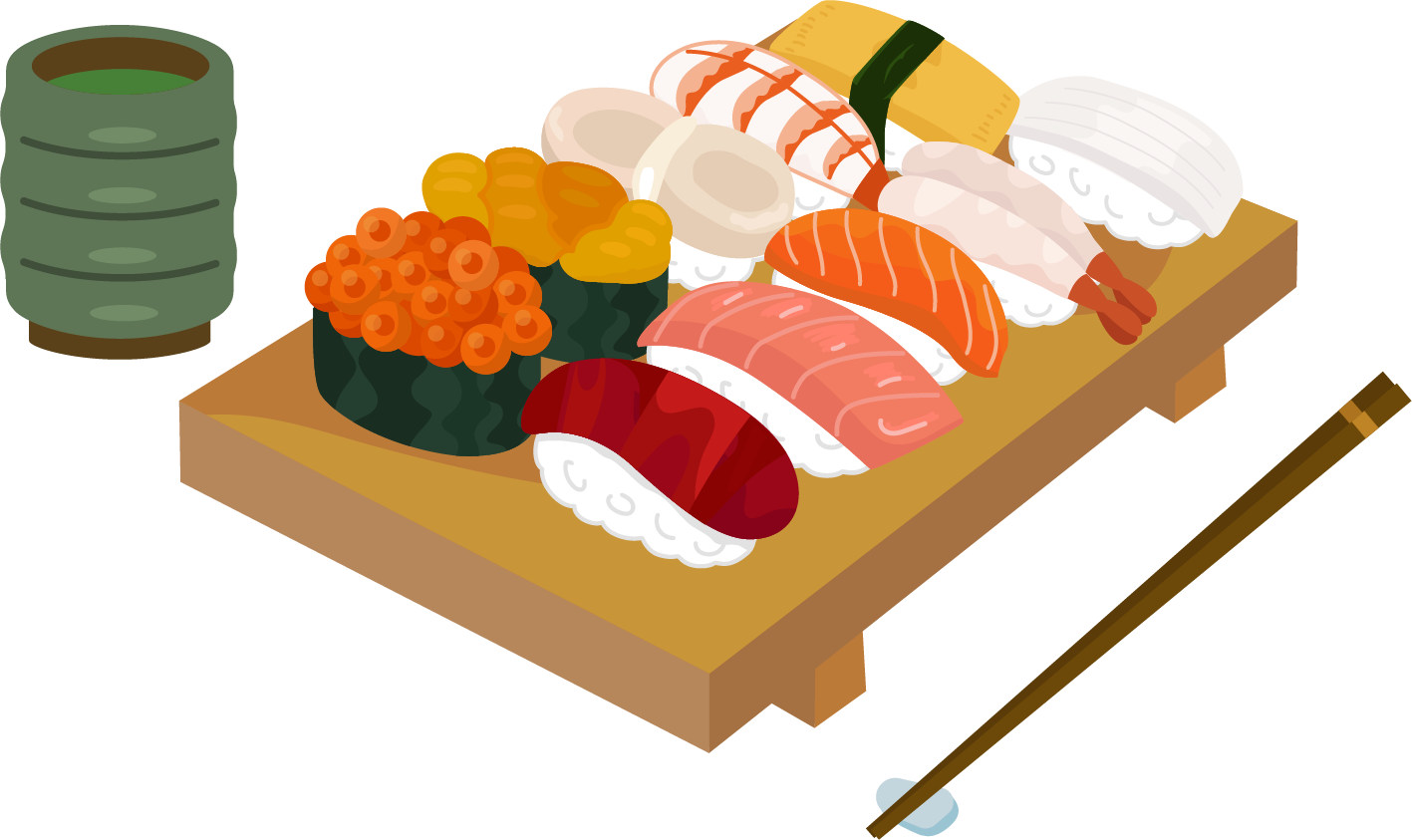 回転寿司のレーンのイラストかわいいフリー素材集 いらすとや