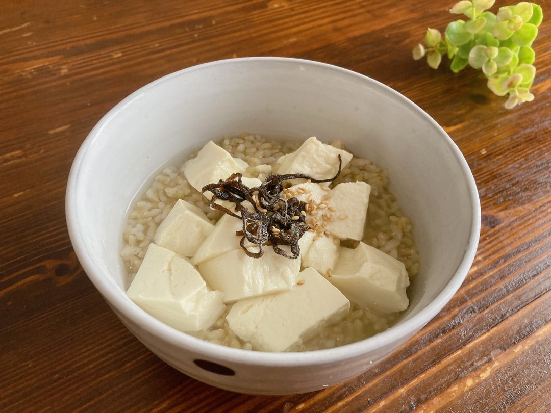 やる気のない日や、朝ごはんに 豆腐だし茶漬け！まちゃみ♪ママ〜時短、節約、手抜きレシピ 日置市 ピアノ講師&健康管理士