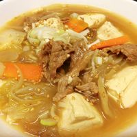 焼肉のたれで食べ応えのあるスープ