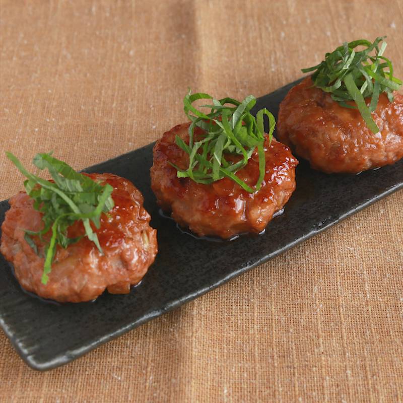 豚ひき肉の甘辛つくね風ハンバーグ