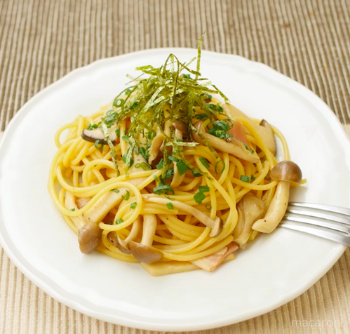 シーフードのバター醤油パスタ