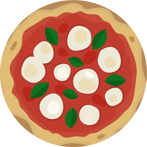 かわいいピザイラスト・フリー素材なら「シンテリ」