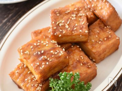 焼き肉のタレで簡単♪ヤンニョム厚揚げ