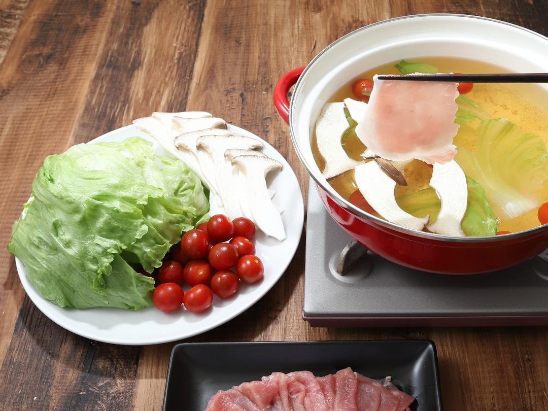 レタスと豚肉のしゃぶしゃぶ