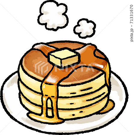 ホットケーキのイラスト「AI生成画像」223121013 毎月1点無料 フリー のストックフォト イメージマート