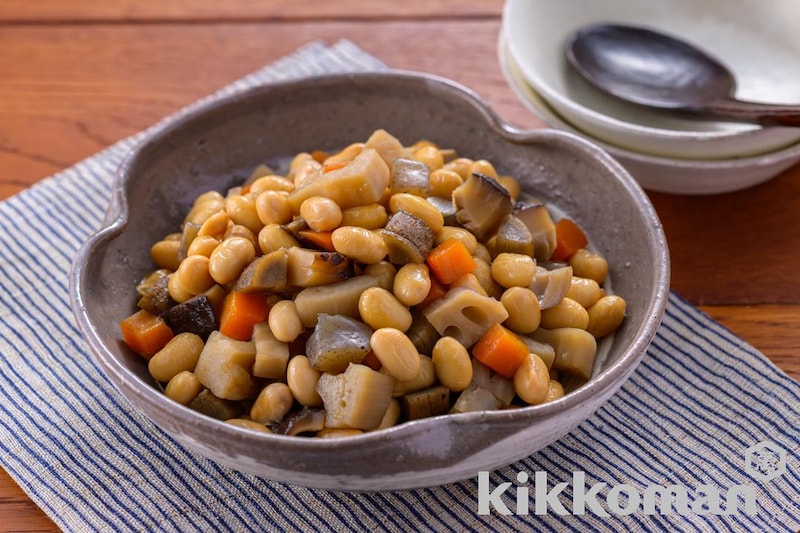 レンジで簡単！大豆とベーコンの洋風煮豆