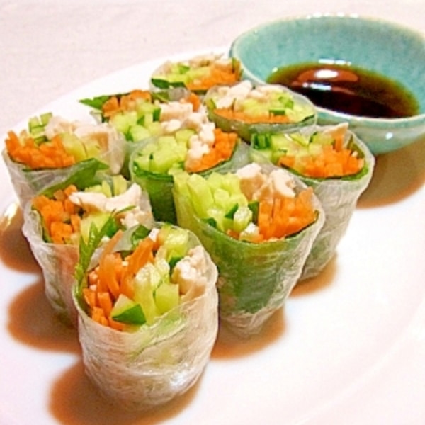 オクラの生春巻き