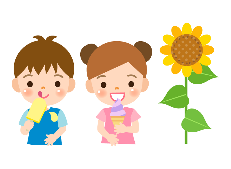 イラストアドバイス - 中学三年生です。真夏の公園でアイスを食べている女の子を- Yahoo!知恵袋