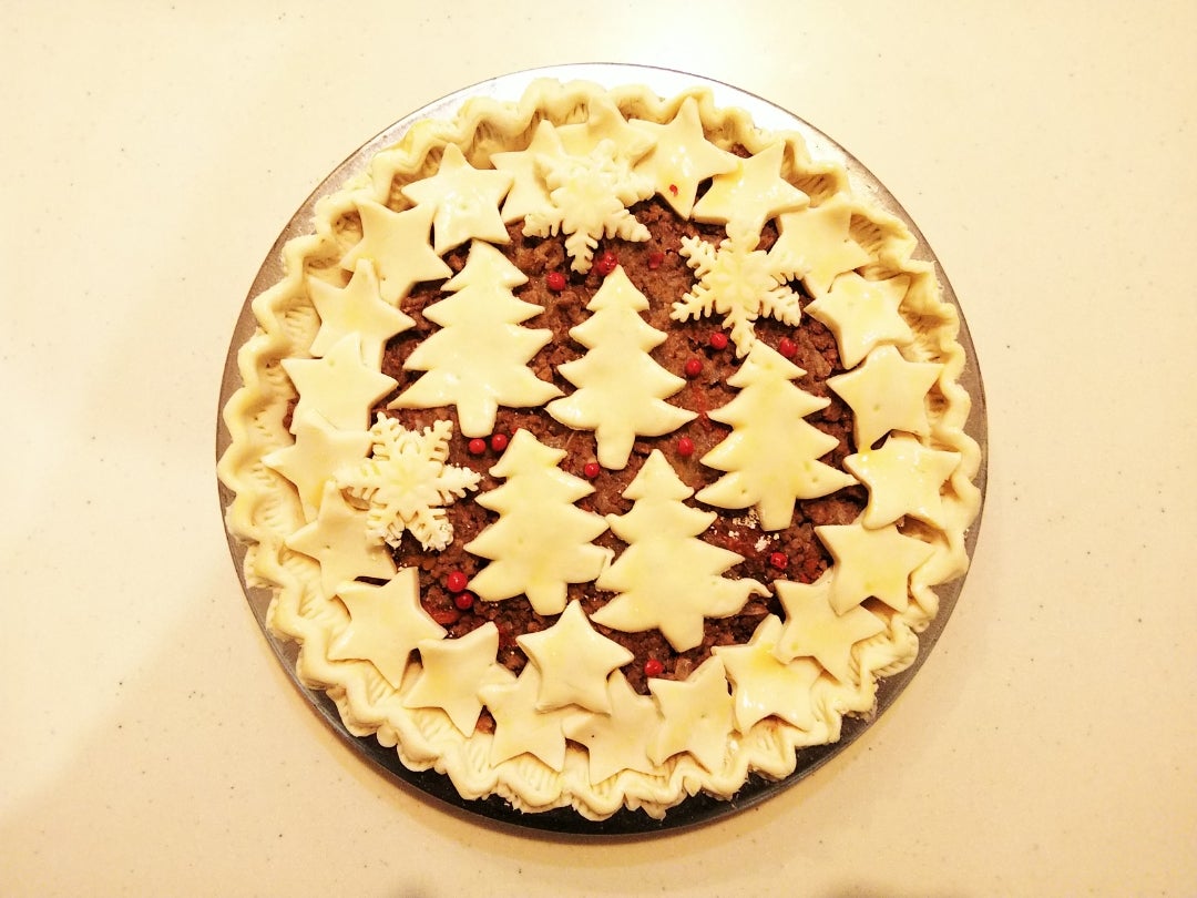 レンチンミートでクリスマスミートパイ🥧